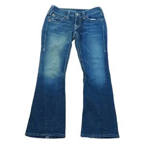 True Religion Joey Flare Twisted Seam Medium Wash Jeans